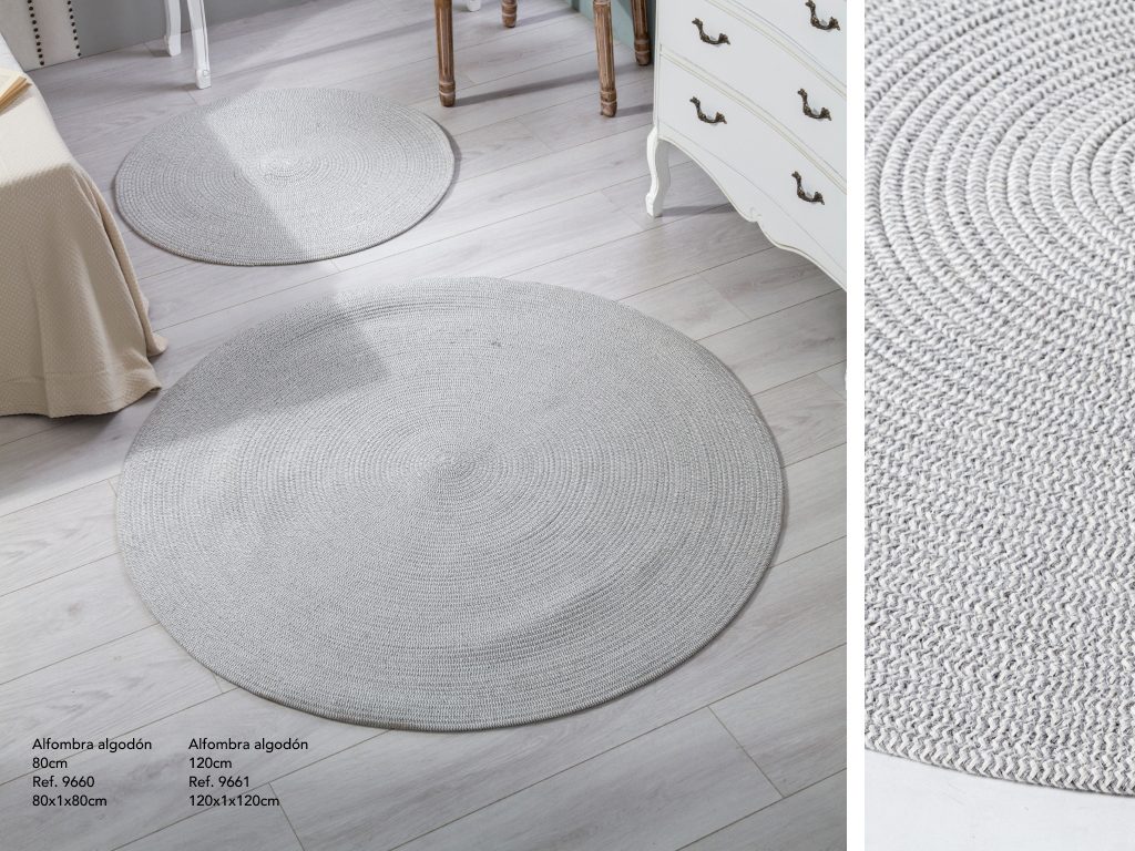 Alfombra gris y negro 120*120 cm