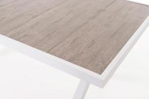 Mesa exterior blanco y tapa ceramica 185*94*75 cm