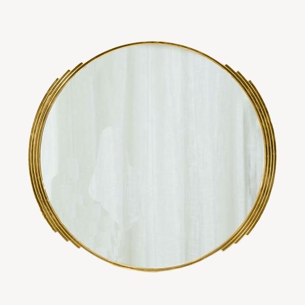 ESPEJO ACERO DORADO. 80*70*2 CM