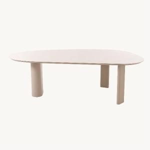 Mesa exterior blanco y tapa ceramica 180*90*75 cm