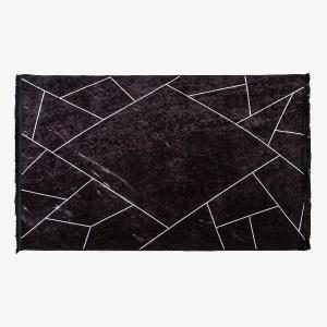 Alfombra negra y plata 130*190 cm