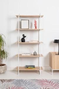 Estantería Dalt 2 bases metal blanco 80 cm