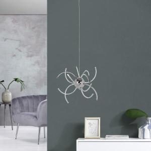 Lámpara de techo led cromada. 120*40*40 cm