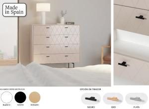 Comoda Diamond 4 C lacado visón 102*90*42 cm