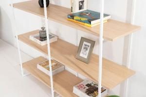 Estantería Dalt 3 bases metal blanco 150 cm