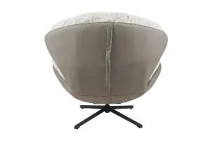 Sillón Egg giratorio 360º. Tapizado gris. 91*98*100 cm