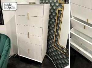 Commode 6 tiroirs laquée Milan