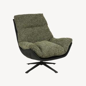 Fauteuil pivotant Ray 360º, revêtement vert