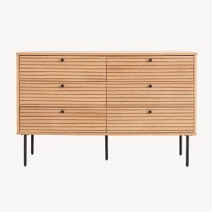 Cómoda Nela chapa roble (KIT)