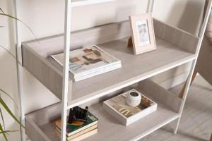 Estanteria Nur metal blanco estantes gris 160 cm