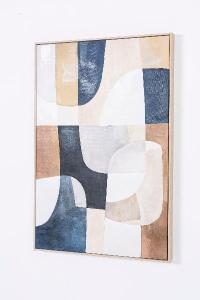 Set de 2 cuadros al óleo. Marco de madera. 60*90 cm/ud.