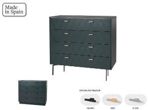 Comoda Diamond 4 C lacado verde 102*90*42 cm