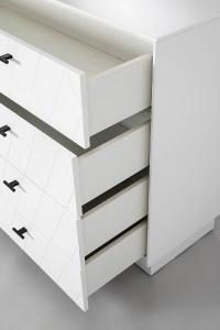 Cómoda Diamond 4 C lacado blanco 102*90*42 cm