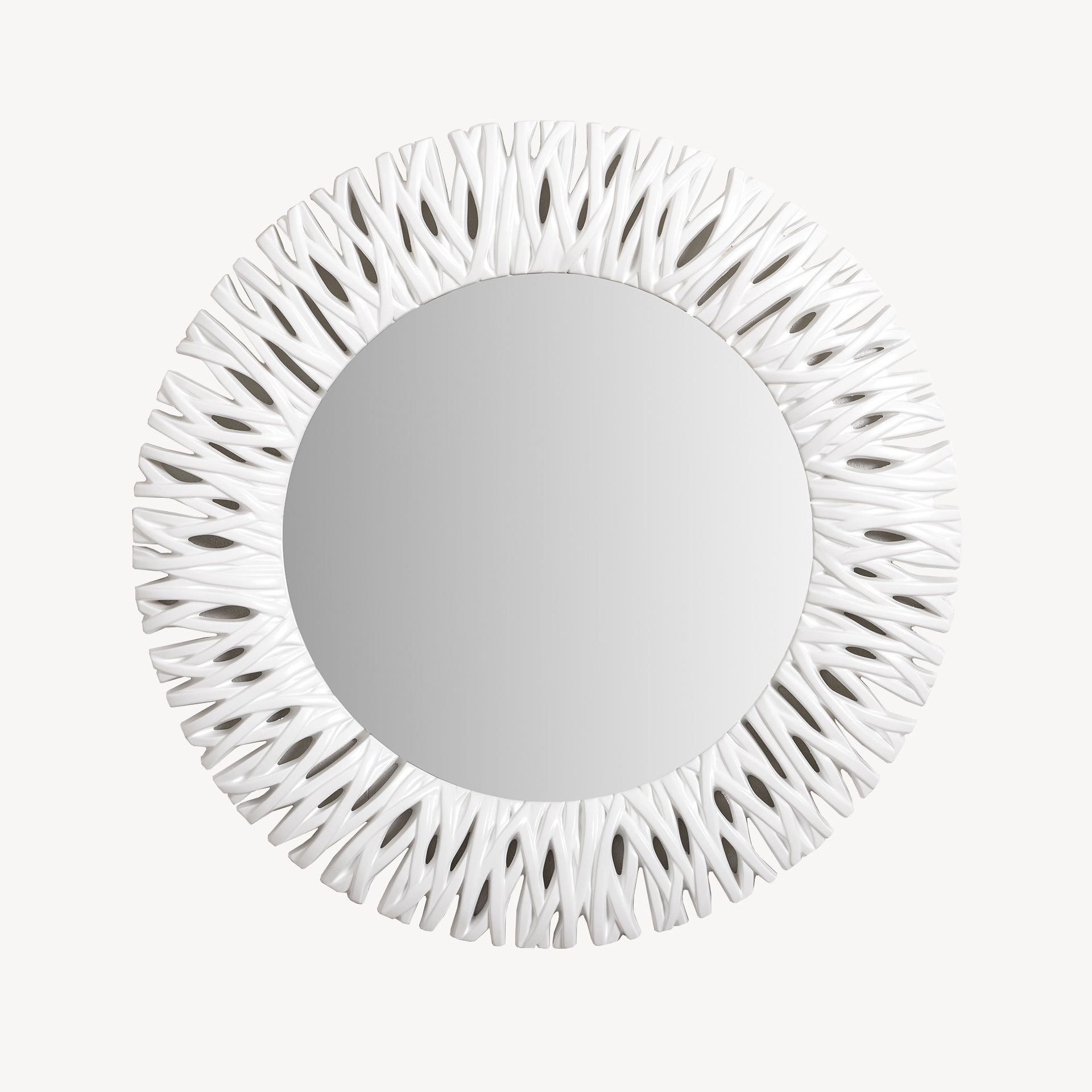 Espejo resina blanco 102*102 cm