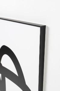 Set de 2 láminas impresas con marco de madera de color negro. 50*70cm/ud