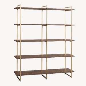 Estantería Dalt 3 bases metal oro 150 cm