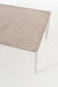 Set de terraza Formentor. Extructura aluminio blanco y asiento beige