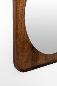 Square mirror walnut wood 100*100 cm