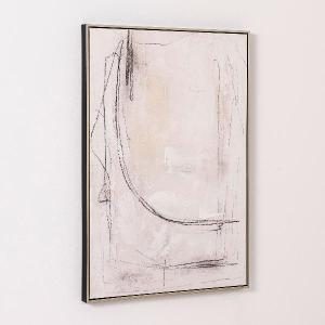 Set de 2 cuadros al óleo con marco de madera. 60*90 cm/ud.