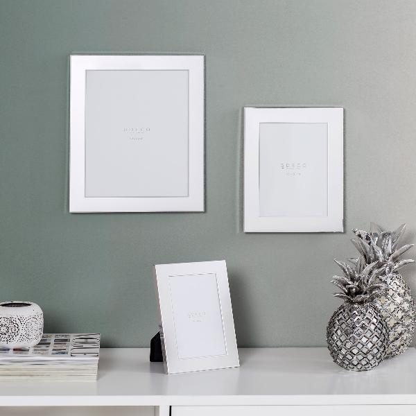 PORTAFOTOS ALUMINIO BLANCO Y PLATA