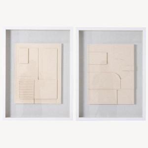 Cuadros vitrina escultura madera marco blanco 60*80 cm (venta por separado)