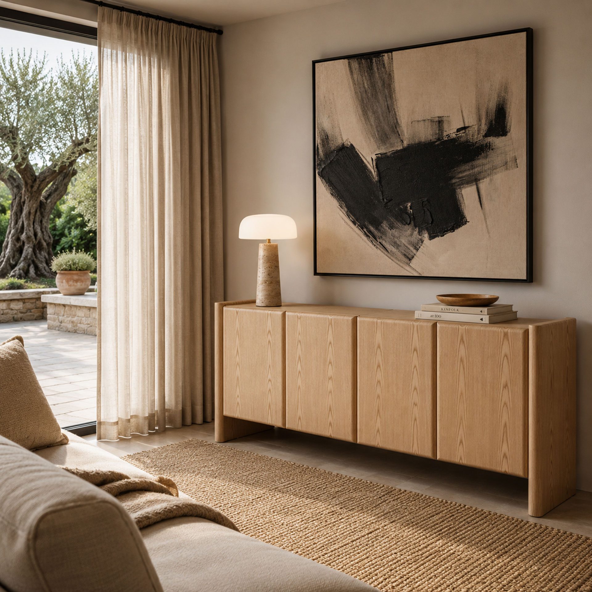 Gio sideboard oak veneer 180*45*75.5 cm