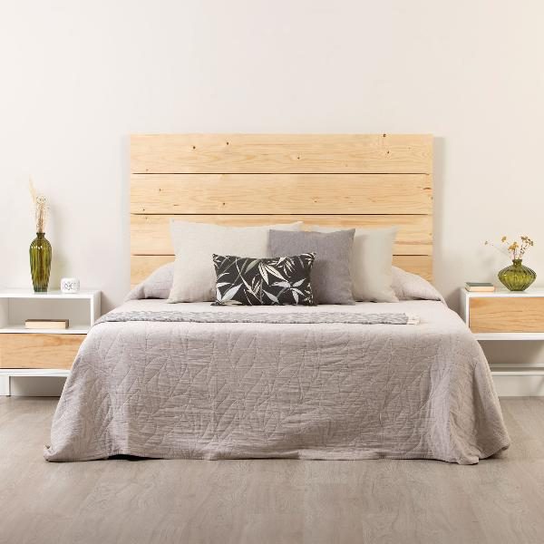 CABECERO MADERA NATURAL LACA MATE (ELEGIR TAMAÑO)