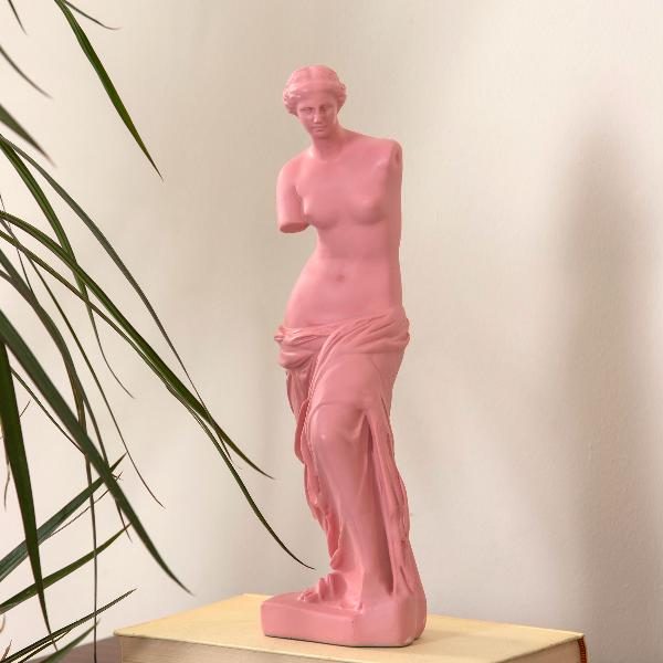 ESCULTURA RESINA VENUS ROSA 30 CM