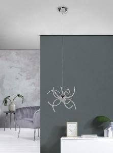 Lámpara de techo led cromada. 120*40*40 cm