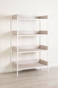 Estanteria Nur metal blanco estantes gris 160 cm