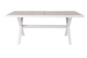Mesa exterior blanco y tapa ceramica 185*94*75 cm
