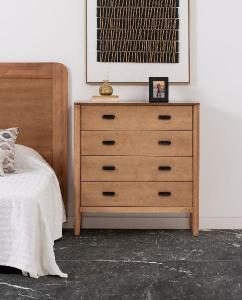 Cómoda Florencia de 4 cajones lacado roble 102 cm