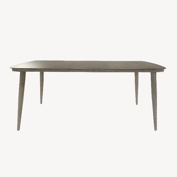 MESA PARA EXTERIOR MACARELLA 180*90*75 CM, ALUMINIO IMITACION MADERA