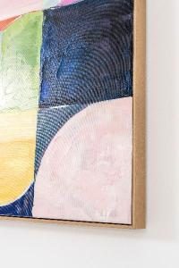 Cuadro al óleo con marco madera. 120*120 cm