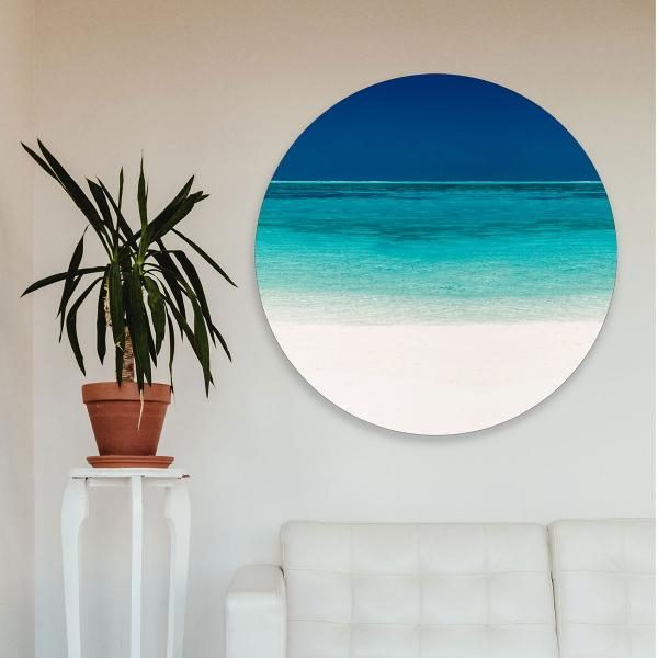 CUADRO REDONDO METRACRILATO. PLAYA CARIBE