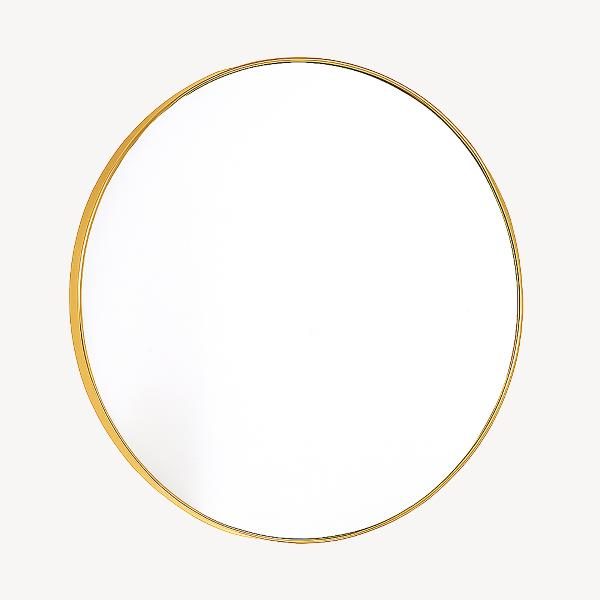 ESPEJO DORADO CON LUZ LED CON SENSOR TACTIL.