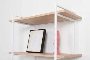 Estantería Dalt 2 bases metal blanco 80 cm