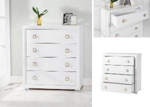 Comoda Munich 4 cajones, lacado blanco 103*95*43 cm