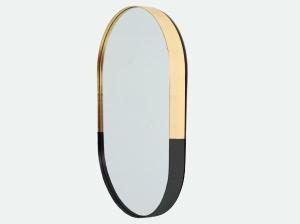espejo ovalado negro y oro 44*72 cm