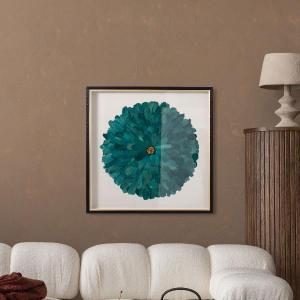 Cuadro vitrina con marco madera 80*80 cm