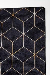 Alfombra negra y oro 180*300 cm