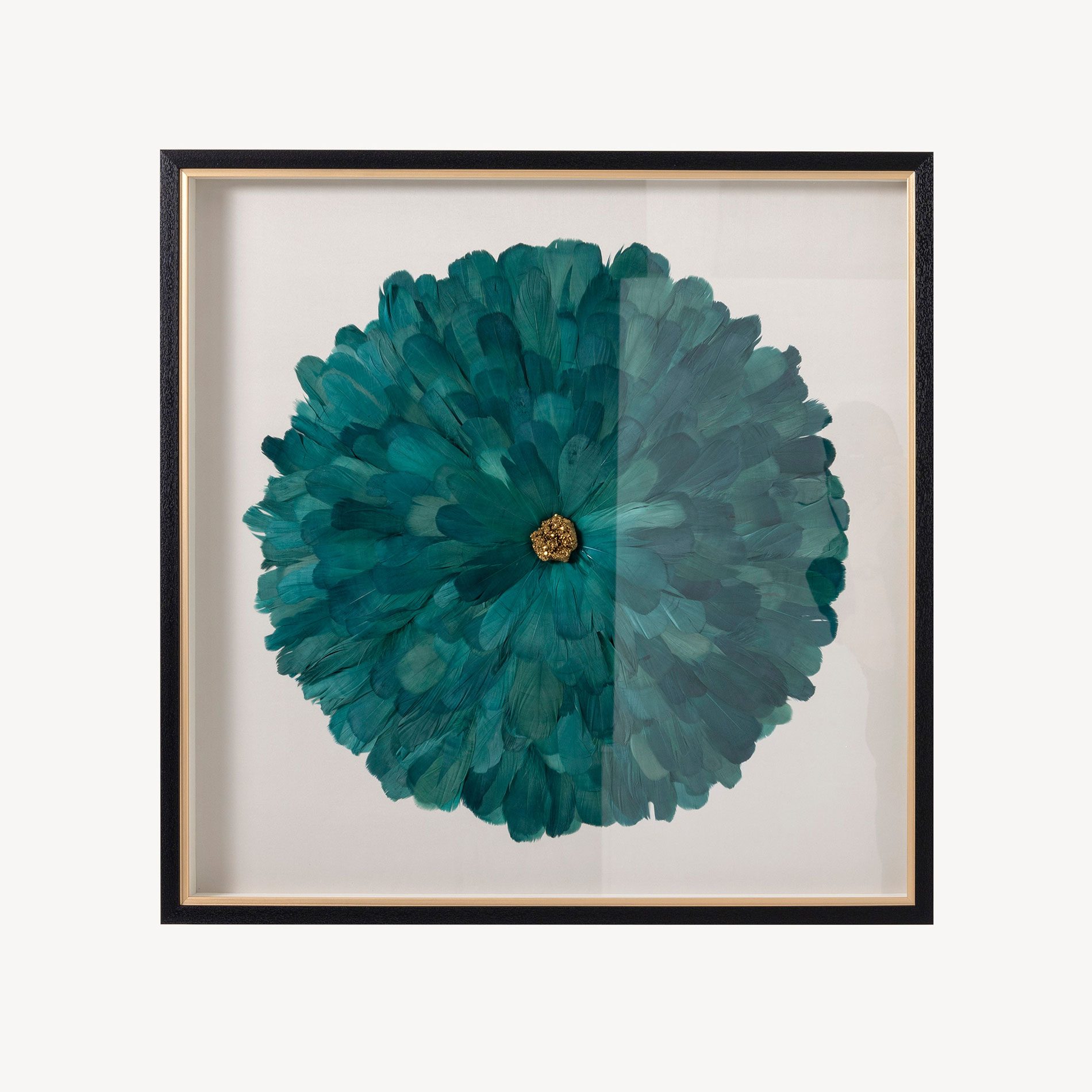 Cuadro vitrina con marco madera 80*80 cm