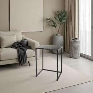 Mesita auxiliar metal y tapa marmol 58*40*30 (Elegir color metal y color tapa)