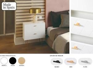 Mesita Diamond 2 C lacado blanco 51*50*34