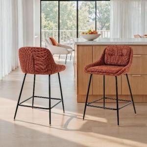 Taburete Belmont giratoria 360º, tapizado negro