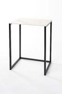 Mesita auxiliar metal y tapa marmol 58*40*30 (Elegir color metal y color tapa)