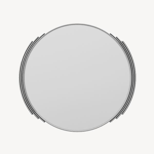 ESPEJO ACERO PLATA. 80*70*2 CM