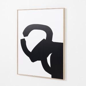 Set 2 cuadros con marco madera 50*70 cm/Ud.