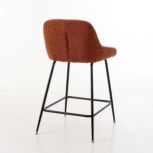 Taburete Belmont giratoria 360º, tapizado negro