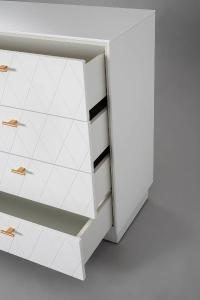 Cómoda Diamond 4 C lacado blanco 102*90*42 cm